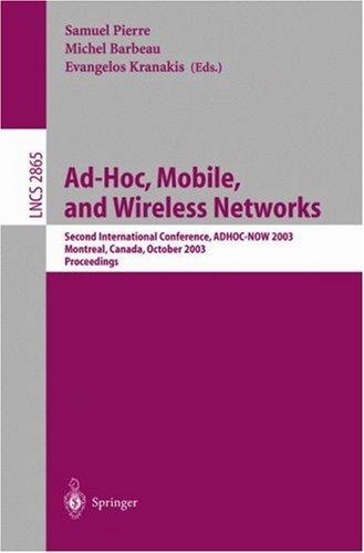 Ad-hoc, mobile, and wireless networks