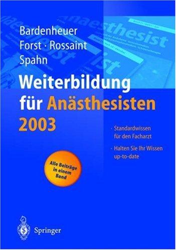 Weiterbildung Für Anästhesisten 2003