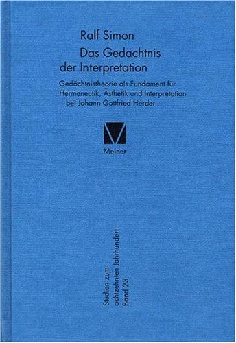 Das Gedächtnis der Interpretation