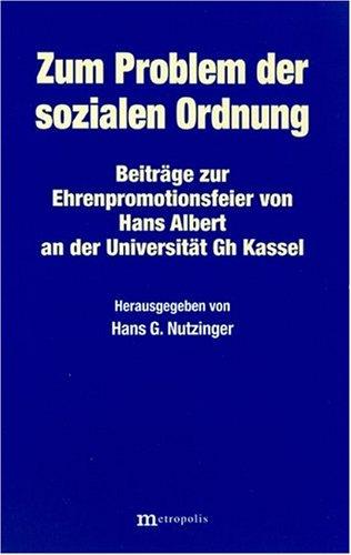 Zum Problem der sozialen Ordnung