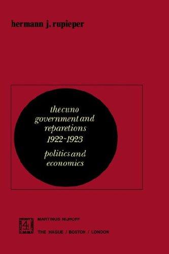 The Cuno Government and Reparations 1922-1923