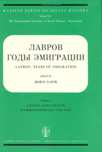 Lavrov--gody emigrat͡s︡ii