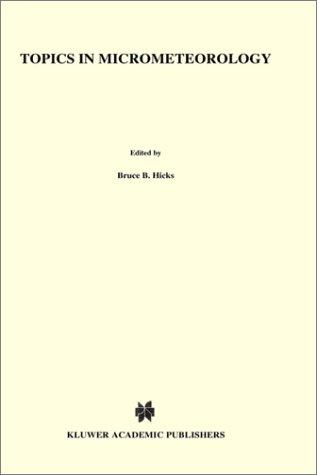 Topics in Micrometeorology A Festschrift for Arch Dyer