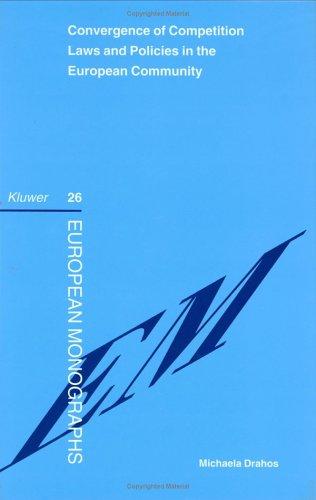 Convergence of Competition Laws and Policies in the European Community (European Monographs)