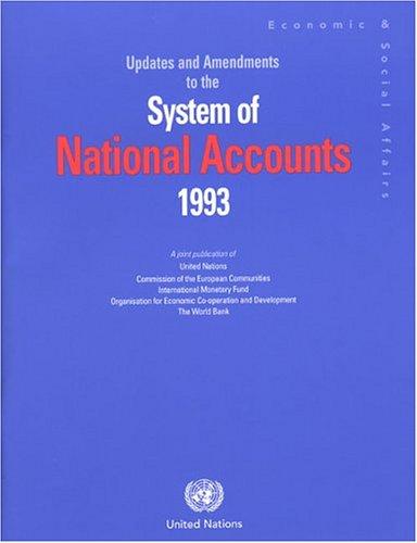 Updates and Amendments to the System of national accounts 1993