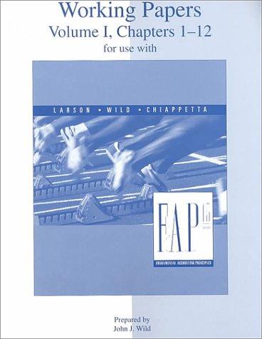 Working Papers Volume 1