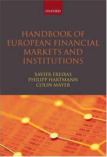 Handbook of European financial markets and institutions