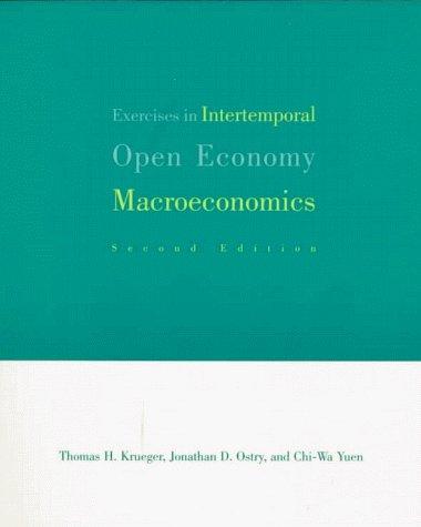 Exercises in intertemporal open economy macroeconomics