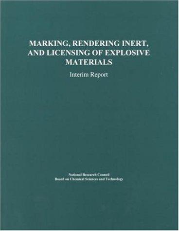 Marking, Rendering Inert, and Licensing of Explosive Materials