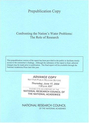 Confronting the nation's water problems
