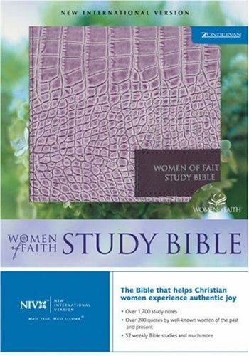 Women of Faith Study Bible Women Lavendar Alligator - GM