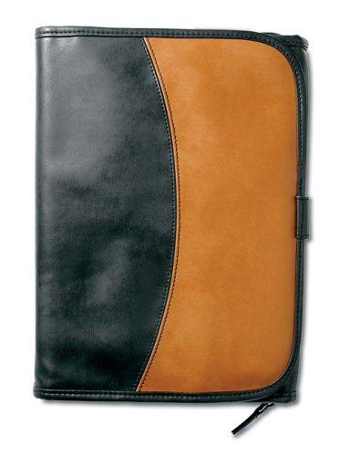 Tri-Fold Organizer Duo-Tone Black/Tan Med