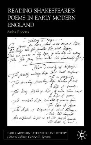 Reading Shakespeare's poems in early modern England
