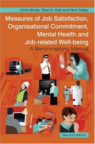 Measures of job satisfaction, organisational commitment, mental health, and job-related well-being