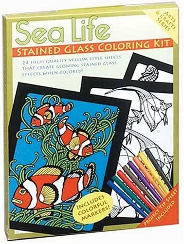 Sea Life Stained Glass Coloring Kit