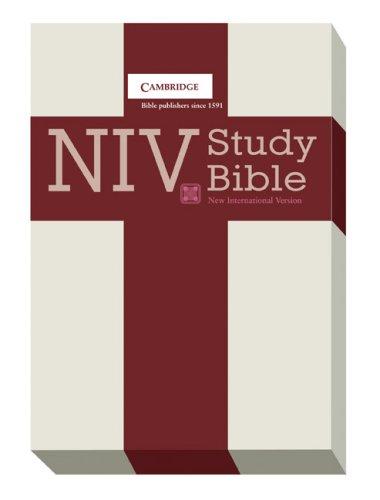 NIV Study Bible Burgundy Goatskin NI686XRS