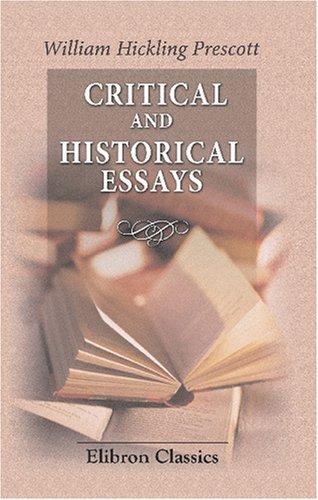 Critical and historical essays ..