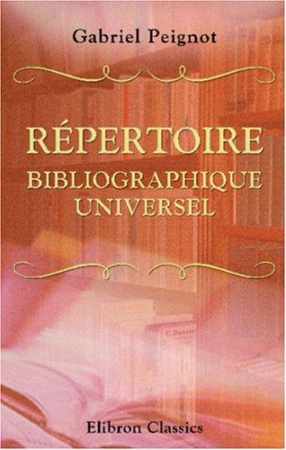 Répertoire bibliographique universel