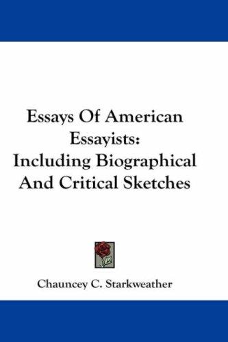 Essays Of American Essayists