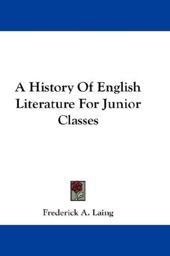 A History Of English Literature For Junior Classes