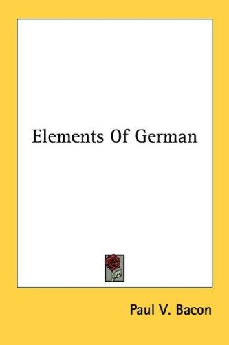 Elements Of German