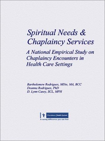 Spiritual needs and chaplaincy services
