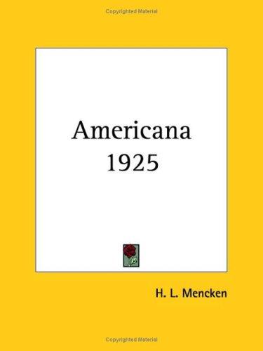 Americana, 1925