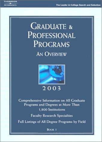 Grad Gdes Book 1:Grad/Prof Prg Orvw 2003
