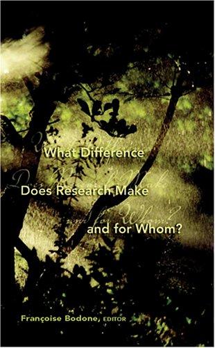 What Difference Does Research Make And for Whom? (Counterpoints (New York, N.Y))