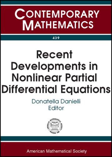 Recent Developments in Nonlinear Partial Differential Equations (Contemporary Mathematics)