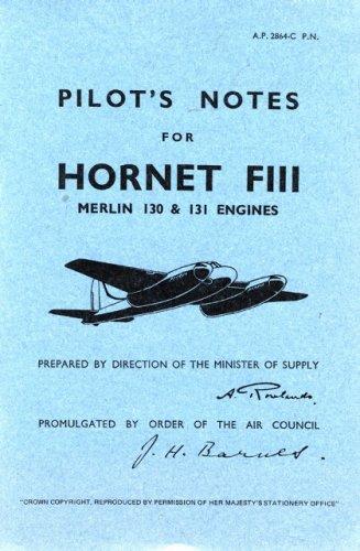 De Havilland Hornet FIII  -Pilot's Notes