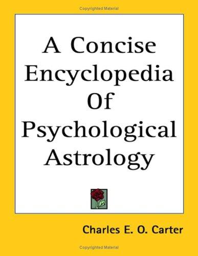 A Concise Encyclopedia of Psychological Astrology