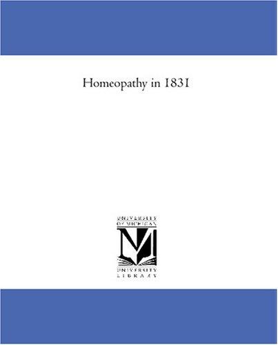 Homeopathy in 1851