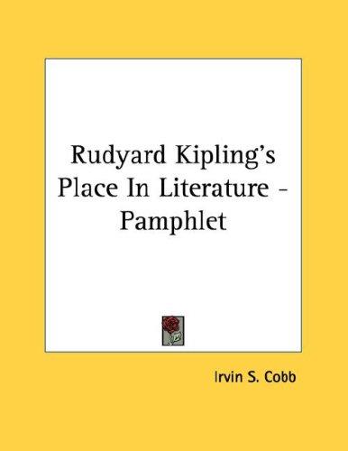 Rudyard Kipling's Place In Literature - Pamphlet