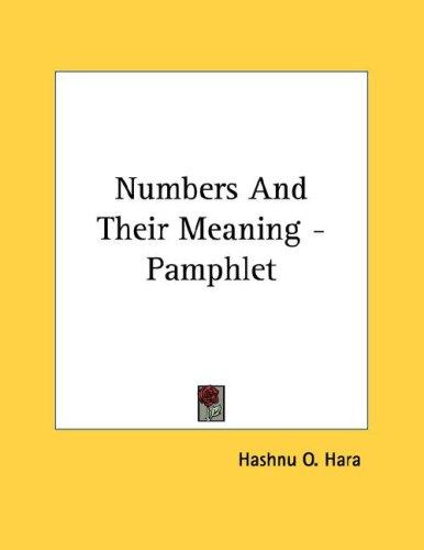 Numbers And Their Meaning - Pamphlet
