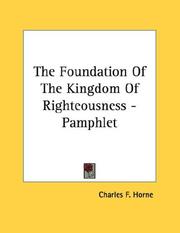 The Foundation Of The Kingdom Of Righteousness - Pamphlet