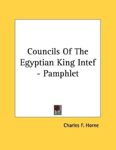 Councils Of The Egyptian King Intef - Pamphlet