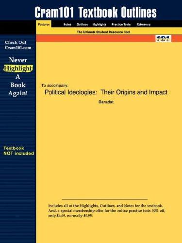 Outlines & Highlights for Political Ideologies: Their Origins and Impact by Baradat, ISBN