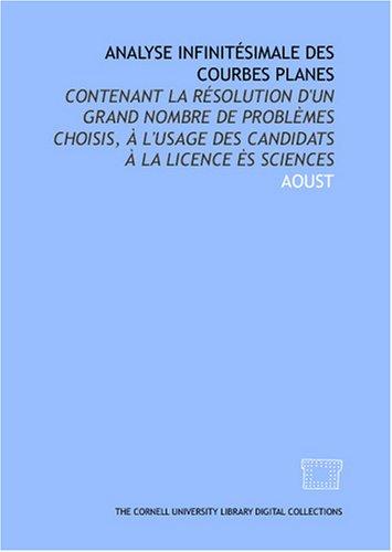 Analyse infinitésimale des courbes planes