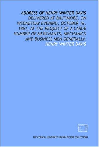 Address of Henry Winter Davis