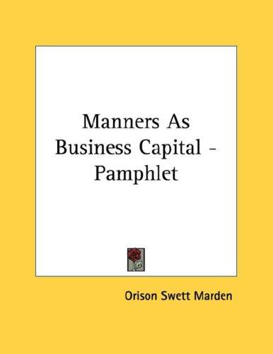 Manners As Business Capital - Pamphlet