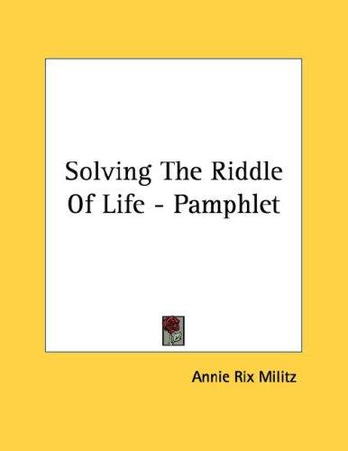 Solving The Riddle Of Life - Pamphlet