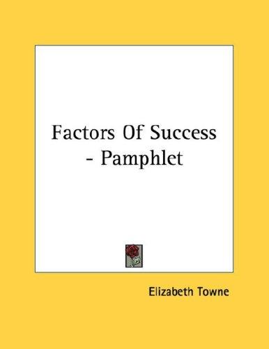 Factors Of Success - Pamphlet