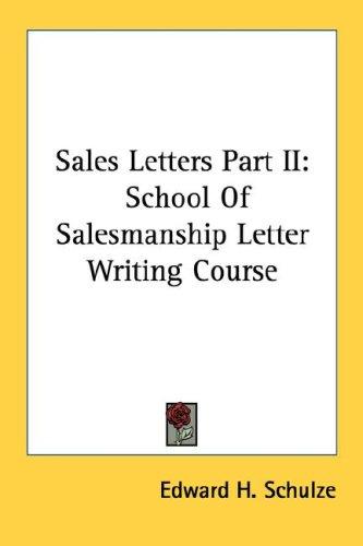 Sales Letters Part II
