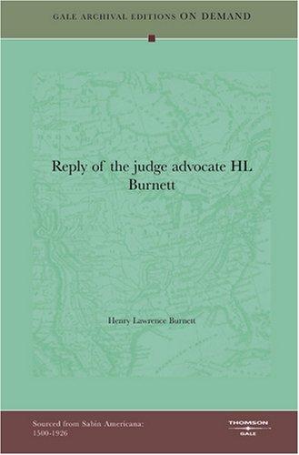 Reply of the judge advocate HL Burnett