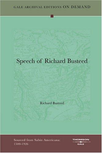 Speech of Richard Busteed