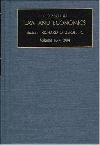 Research in Law and Economics 1994 (Research in Law and Economics)