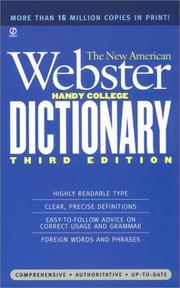 The new American Webster handy college dictionary