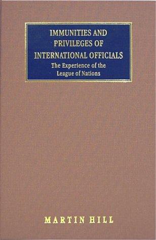 Immunities and Privileges of International Officials