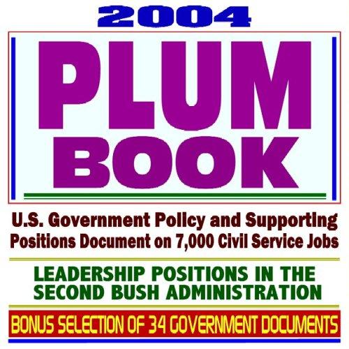 2004 Plum Book for the Bush Presidency